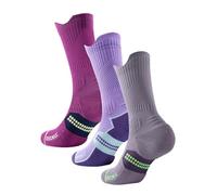 Calzini da Running Compression in Bamboo con Coolmax - Anti-VescicheperTrekking & Palestra VescicheCon Cuscino a Zone (IT, Numero, 42, 47, Regular, Regular, Roccia Lunare+Viola Carico+Rosa Rossa)