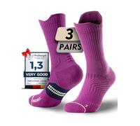 Calzini da Running Compression in Bamboo con Coolmax - Anti-VescicheperTrekking & Palestra VescicheCon Cuscino a Zone Ventilazione Rete Supporto (IT, Numero, 42, 47, Regular, Regular, Rosa Rossa)