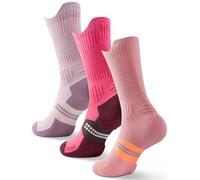 Calzini da Running Compression in Bamboo con Coolmax - Anti-VescicheperTrekking & Palestra VescicheCon Cuscino a Zone (IT, Numero, 38, 42, Regular, Regular, Melone Sabbioso+Anguri Rosa Sporco)