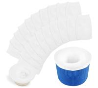 Calzini da Skimmer per Piscina, 20 Pezzi Calze per Skimmer Piscina Filtro Skimmer Piscina Riutilizzabile, Elastico Calzini Skimmer Piscina Nylon in Rete Ultra Fine per Filtrare Foglie Capelli Insetti
