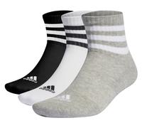 Calze adidas Cushioned Sportswear 3 Stripes nero bianco blu (3 paia) - S