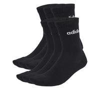 Calzini Linear Crew, calzini ammortizzati confezione da 6 paia Black / White 34-36