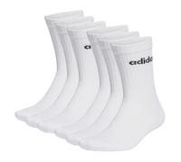 Calzini Linear Crew, calzini ammortizzati confezione da 6 paia White / Black 46-48