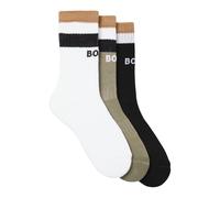 Calzini da tennis BOSS Ribbed Iconic 3P - green/black/white - Multicolore (43-46)