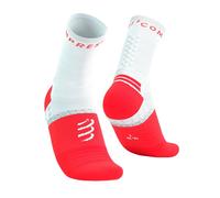 Calzini da tennis Compressport Pro Marathon V2.0 1P - fluo red/white - Multicolore (45-48)