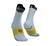 Calzini da tennis Compressport Pro Racing v4.0 Trail 1P - grey dawn/ceylon yellow - Grigio (39-41)