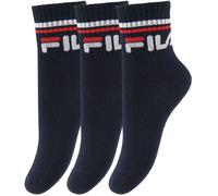 Calzini da tennis Fila Junior Quarter Plain Tennis Socks 3P - navy - Blu (31-34)
