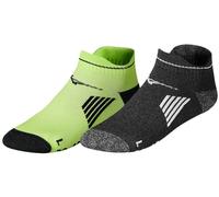 Calzini da tennis Mizuno Active Training Mid 2P - black/light green - Multicolore (35-37)