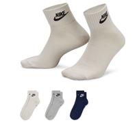 Nike - Confezione da 3 paia di calzini beige, grigi e blu navy-Multicolore M