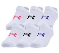 Calzini da tennis Under Armour Girls' Essentials No Show 6Pack - white - Bianco (30-35)