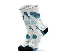 Calzini Da Uomo Balena Di Mare Calzini Uomo Antiscivolo Calzettoni Unisex Sportive Running Calzini Per Ciclismo Palestra Uomo 40Cm