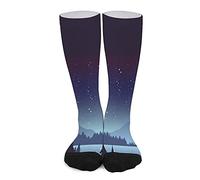 Calzini Da Uomo Donna Wolf In Mountains Landscape Sportive Running Calzini Morbidi E Caldi Casuale Calze Per Attività Sportiva, Per Estive, Amico, Marito, 50cm