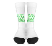 Calzini Da Uomo I'M Not A Hackers I'M A Security Professional Vestito Calzini Moda Comode Calze Per Attività Sportiva, Per Tempo Libero, Marito, Ciclismo, 40cm