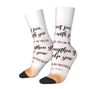 Calzini Da Uomo Isaiah 41：10 Vestito Calzini Moda Morbidi E Caldi Calze Da Lavoro, Per Estive, Amico, Ciclismo, 40cm