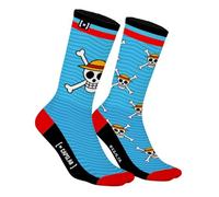 Calzini da uomo One Piece Cotone, 1 paio di calzini fantasia uomo, edizione limitata e originale, Turchese/Rosso/Nero/Bianco, 43-46