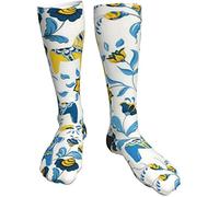 Calzini Da Uomo Scandinavian Swedish Horses And Kurbits Flowers Calzini Abbigliamento Moda Traspiranti Calze Da Lavoro, Per Estive, Tempo Libero, Amico, 50cm