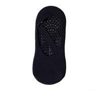 Calzini da yoga da donna a cinque dita, 1 paio, calzini antiscivolo in cotone con pois per pilates e esercizi a pavimento (taglia media nero)