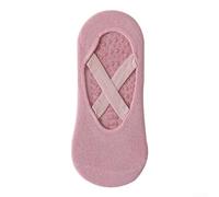 Calzini da yoga da donna a cinque dita, 1 paio, calzini antiscivolo in cotone con pois per pilates e esercizi a pavimento (taglia media rosa pallido-grigio)