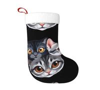 Calzini decorativi natalizi Calza WHJSSF Cat guardando intorno Modello per decorare uffici e alberi di Natale, Halloween e riunioni di vacanza