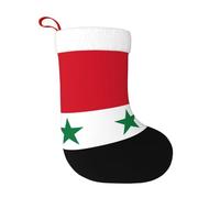 Calzini decorativi natalizi con bandiera YYHWHJDE della Repubblica araba siriana stampa decorazione per la casa morbida e confortevole per ufficio albero di Natale camino