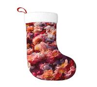 Calzini decorativi natalizi con petali WHJSSF nel cielo stampati decorazione per la casa morbida e confortevole per ufficio albero di Natale camino