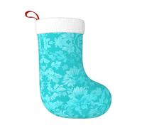 Calzini decorativi natalizi HJFCZH Bright Aqua Blue Stampe per la decorazione della casa morbide e confortevoli per ufficio albero di Natale camino
