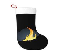 Calzini decorativi natalizi HJFCZH Flame Under The Dark Clouds Stampe Decorazione per la casa Morbido e confortevole per ufficio Albero di Natale Camino