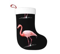 Calzini decorativi natalizi HJFCZH Flamingo che tocca delicatamente l'acqua stampe decorazione della casa morbida e confortevole per ufficio albero di Natale camino