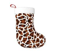 Calzini decorativi natalizi HJFCZH marrone mucca macchie stampe decorazione casa morbido e confortevole per ufficio albero di Natale camino