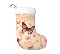 Calzini decorativi natalizi HJFCZH Romantic Paris Butterfly Prints Home Decoration Soft and Comfortable for Office Christmas Tree Fireplace