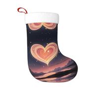 Calzini decorativi natalizi HJFCZH Shooting Star Cuore Stampe Decorazione per la casa Morbido e Confortevole per Ufficio Albero di Natale Camino