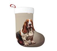 Calzini decorativi natalizi WHJDPP Basset Hound Picture Home Decoration Soft and Comfortable for Office Christmas Tree Fireplace