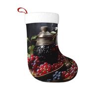 Calzini decorativi natalizi WHJDPP Grapes and Wine Picture Home Decoration Soft and Comfortable for Office Christmas Tree Fireplace