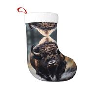 Calzini decorativi natalizi WHJDPP North American Bison Picture Home Decoration Soft and Comfortable for Office Christmas Tree Fireplace
