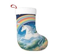 Calzini decorativi natalizi WHJSHOP a Beautiful Unicorns Pattern Home Decoration Soft and Comfortable for Office Christmas Tree Fireplace