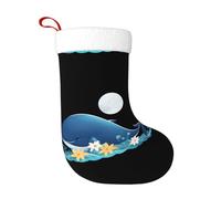 Calzini decorativi natalizi WHJSHOP balena nel mare di fiori modello decorazione per la casa morbida e confortevole per ufficio albero di Natale camino