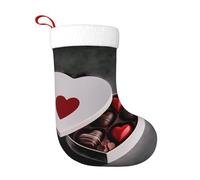 Calzini decorativi natalizi WHJSHOP Chocolate Gift Box Pattern Home Decoration Soft and Comfortable for Office Christmas Tree Fireplace