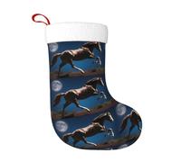 Calzini decorativi natalizi WHJSHOP Horse Under The Moon Pattern Home Decoration Soft and Comfortable for Office Christmas Tree Fireplace