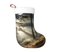 Calzini decorativi natalizi WHJSHOP Light in The Forest Pattern Home Decoration Soft and Comfortable for Office Christmas Tree Fireplace