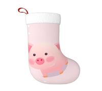 Calzini decorativi natalizi WHJSHOP Lovely Pink Pig Pattern Home Decoration Soft and Comfortable for Office Christmas Tree Fireplace