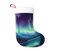 Calzini decorativi natalizi WHJSHOP Northern Lights Painting Pattern Home Decoration Soft and Comfortable for Office Christmas Tree Fireplace