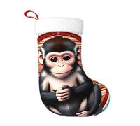 Calzini decorativi natalizi WHJSHOP The Silent Monkey Pattern Home Decoration Soft and Comfortable for Office Christmas Tree Fireplace