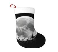 Calzini decorativi natalizi WHJSHOP The Terrifying Bat Moon Pattern Home Decoration Soft and Comfortable for Office Christmas Tree Fireplace