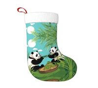 Calzini decorativi natalizi WHJSHOP Two Cute Big Pandas Pattern Home Decoration Soft and Comfortable for Office Christmas Tree Fireplace