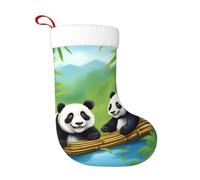 Calzini decorativi natalizi WHJSHOP Two Cute Pandas Pattern Home Decoration Soft and Comfortable for Office Christmas Tree Fireplace