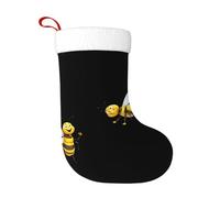 Calzini decorativi natalizi WHJSHOP Two Little Bees Buzzing Pattern Home Decoration Soft and Comfortable for Office Christmas Tree Fireplace