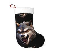 Calzini decorativi natalizi WHJSHOP Vicious Wolf Head Pattern Home Decoration Soft and Comfortable for Office Christmas Tree Fireplace