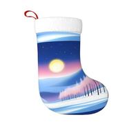 Calzini decorativi natalizi WHJSHOP Winter Solstice Landscape Pattern Home Decoration Soft and Comfortable for Office Christmas Tree Fireplace