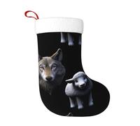 Calzini decorativi natalizi WHJSHOP Wolf e Little Sheep Pattern Home Decoration Soft and Comfortable for Office Christmas Tree Fireplace