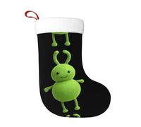 Calzini decorativi natalizi WHJSSF in lana verde stampata decorazione per la casa morbida e confortevole per ufficio albero di Natale camino